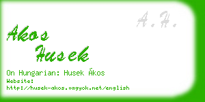 akos husek business card